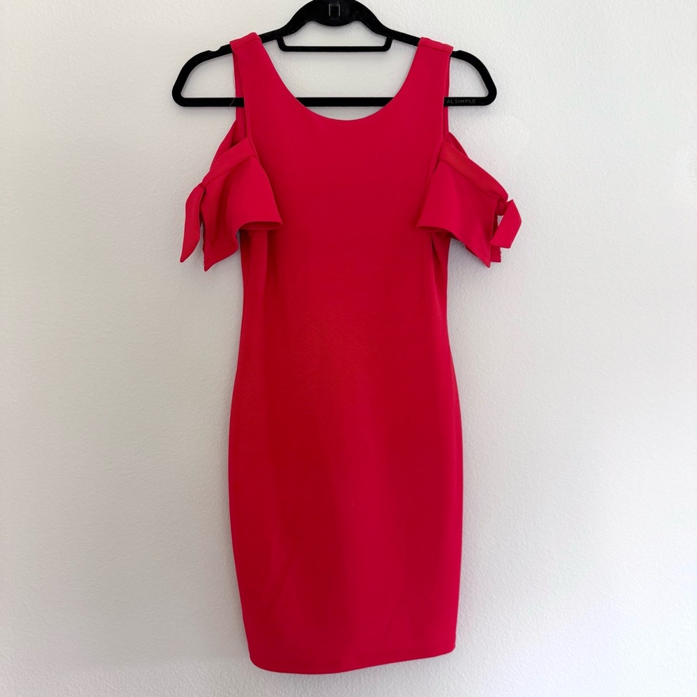 Red Cold Shoulder Tank Dress